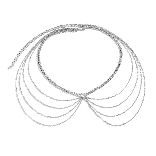 Silver-Plated Layered Waist Chain Sale