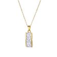 Crystal & 18K Gold-Plated Bar Pendant Necklace Discount