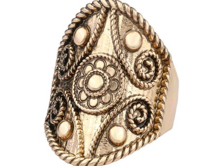 18K Gold-Plated Floral Ring Fashion