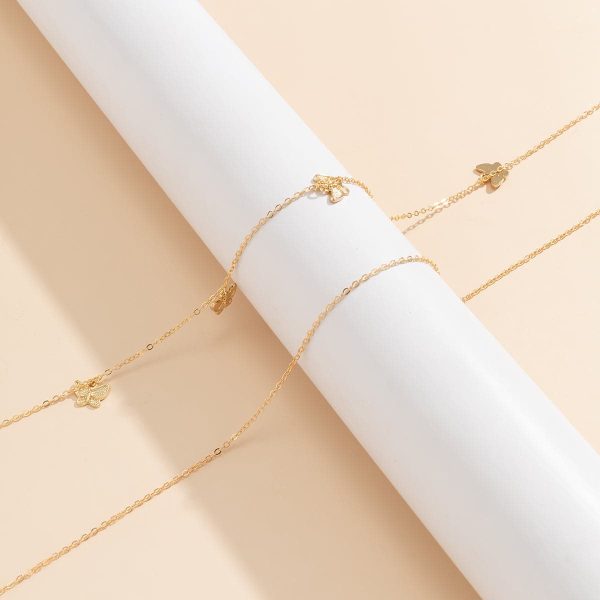 18K Gold-Plated Butterfly Waist Chain Set For Discount