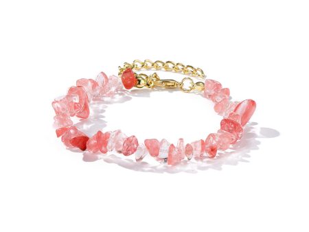 Watermelon Red Resin & 18K Gold-Plated Bracelet Online now