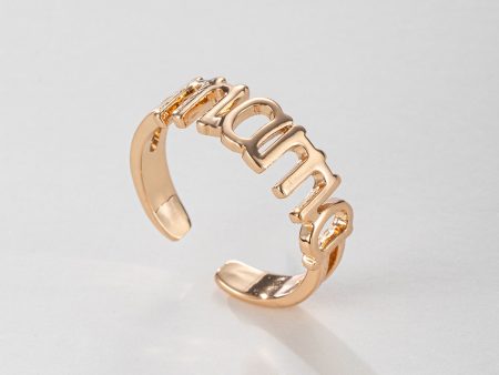 18K Gold-Plated  Mama  Open Ring Sale