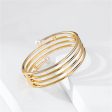 White Pearl & 18K Gold-Plated Line Coil Bracelet Online