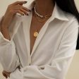 Pearl & 18K Gold-Plated Coin Pendant Necklace Set Fashion