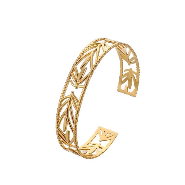 18K Gold-Plated Botanical Cuff Hot on Sale