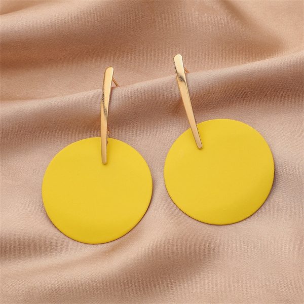 Yellow Acrylic & 18K Gold-Plated Round Drop Earrings Hot on Sale