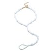 White Howlite & Pearl 18K Gold-Plated Toe-Ring Anklet on Sale