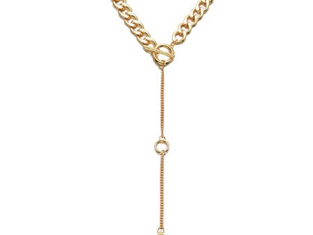 18K Gold-Plated Chain Drop Necklace Online now