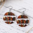 Red & Yellow Bookcase Round Drop Earrings Hot on Sale