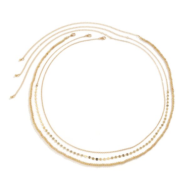 18K Gold-Plated Beaded Waist Chain Set Cheap