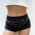 Silver-Plated Sequin Layered Waist Chain Fashion