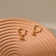 18K Gold-Plated Ball Hoop Earrings Hot on Sale