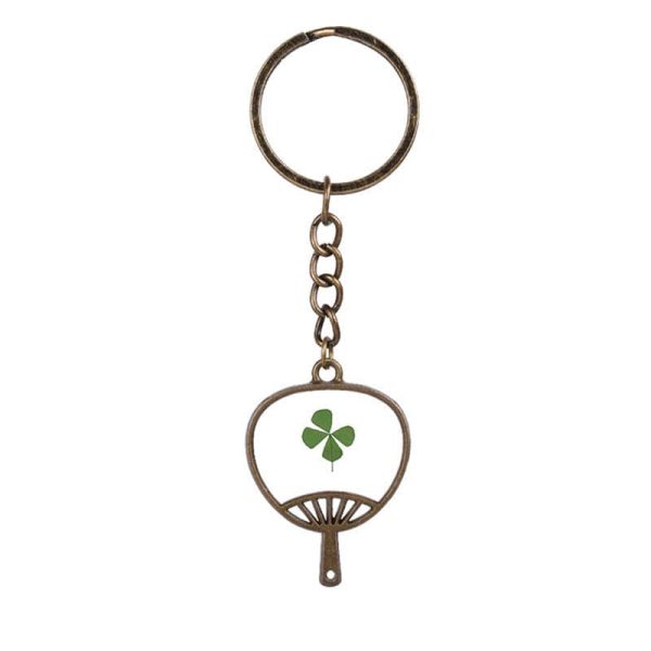 Clover & 18K Gold-Plated Fan Keychain For Discount