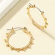 18K Gold-Plated Beaded Hoop Earrings Online now