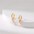 White Crystal & 18K Gold-Plated Round Huggie Earrings Fashion