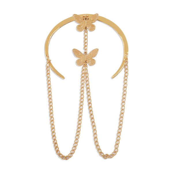 18K Gold-Plated Butterfly Chain Arm Cuff Online Sale