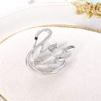 Clear Cubic Zirconia & Silver-Plated Goose Brooch Sale