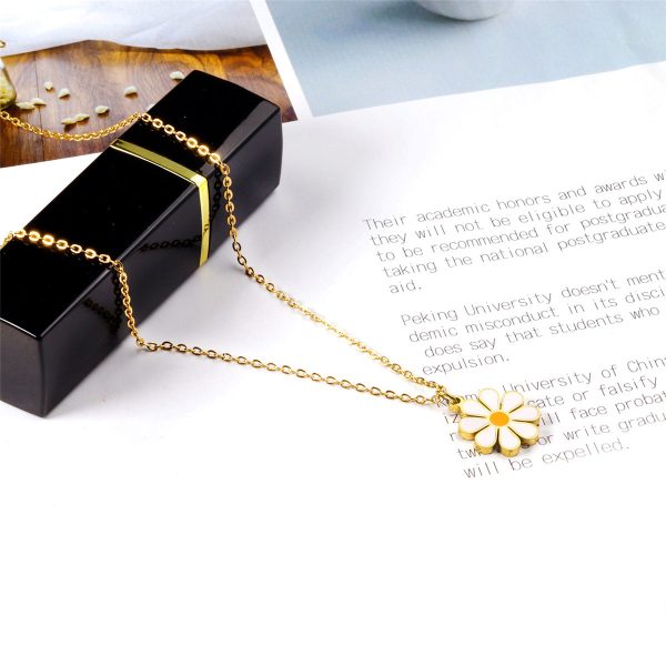 Yellow Enamel & 18K Gold-Plated Mum Pendant Necklace Online Hot Sale