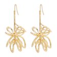 18K Gold-Plated Abstract Open Flower Drop Earrings Online now