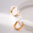 18K Gold-Plated Button Huggie Earrings Online now