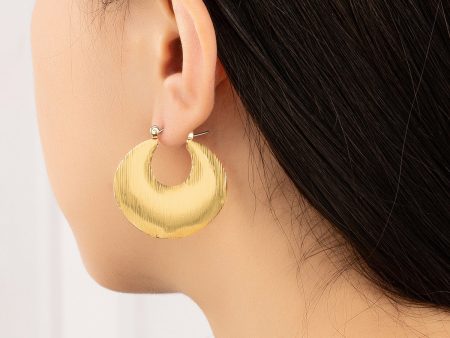 18K Gold-Plated Chunky Round Hoop Earrings Online Hot Sale