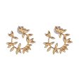 18K Gold-Plated Botany Circle Cluster Stud Earrings Discount