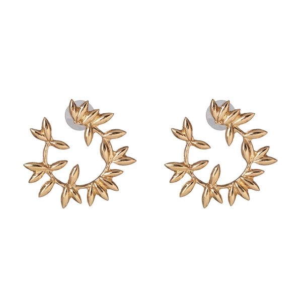 18K Gold-Plated Botany Circle Cluster Stud Earrings Discount