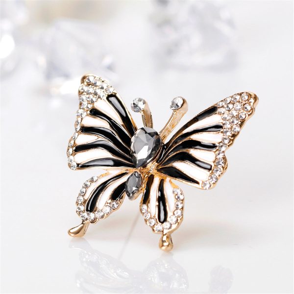 Crystal & Cubic Zirconia Butterfly Brooch Fashion