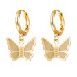 18K Gold-Plated Butterfly Drop Earrings on Sale