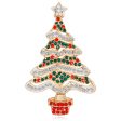 Cubic Zirconia & 18K Gold-Plated Potted Christmas Tree Brooch Online