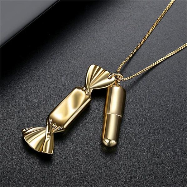 18K Gold-Plated Candy & Whistle Pendant Necklace Cheap