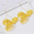 Yellow Polyster & 18K Gold-Plated Three-Petal Drop Earrings on Sale