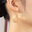 18K Gold-Plated  The Future Female  Open-Hoop Drop Earrings For Cheap