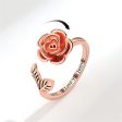 18K Rose Gold-Plated  I Love You Forever  Rose Open Ring Online