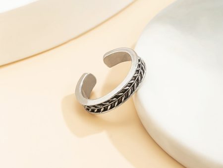 Silver-Plated Wheat Adjustable Toe Ring Online Sale