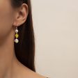 Yellow Howlite & Pearl 18K Gold-Plated Drop Earrings Hot on Sale