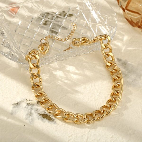 18K Gold-Plated Chunky Curb Chain Necklace Online now