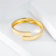 18K Gold-Plated Bypass Hinge Bangle For Cheap