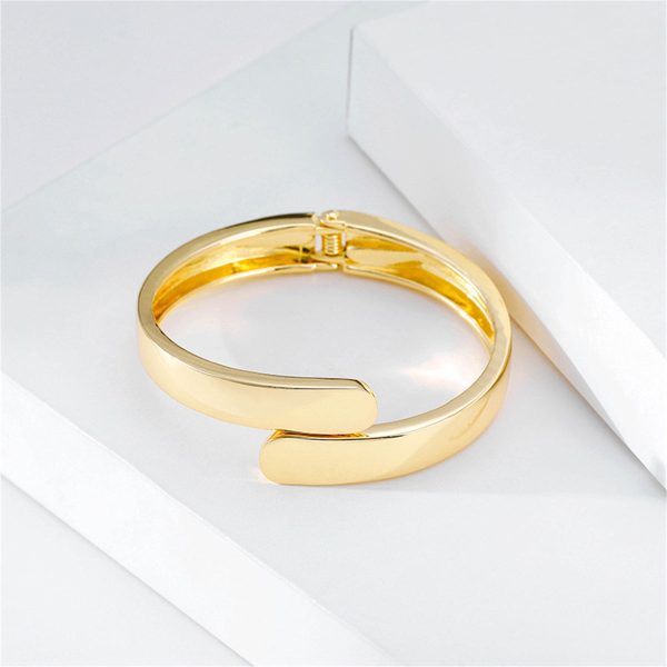 18K Gold-Plated Bypass Hinge Bangle For Cheap