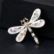 Cubic Zirconia & 18K Gold-Plated Dragonfly Brooch For Discount