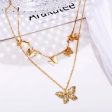 18K Gold-Plated Butterfly Layered Necklace Online Sale