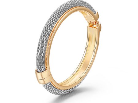 Two Tone Web Hinge Bangle For Discount