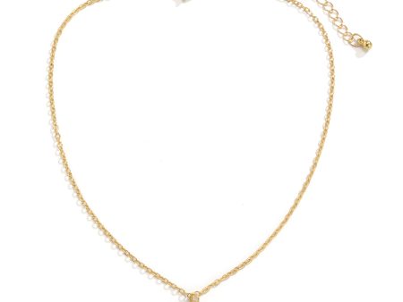 Yellow Cubic Zirconia & 18K Gold-Plated Pendant Necklace Discount