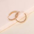 18K Gold-Plated Bead Hoop Earrings Online Sale