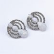 Resin & Cubic Zirconia Silver-Plated Layer Drop Stud Earring Online