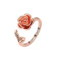 18K Rose Gold-Plated  I Love You Forever  Rose Open Ring Online