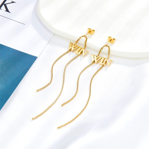 18K Gold-Plated  Win  Tassel Drop Earrings Sale