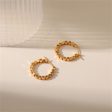 18K Gold-Plated Beaded Hoop Earrings Discount