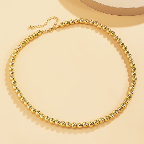 18K Gold-Plated Bead Chain Necklace Sale