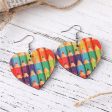 Red & Blue Pencil Heart Drop Earrings Online